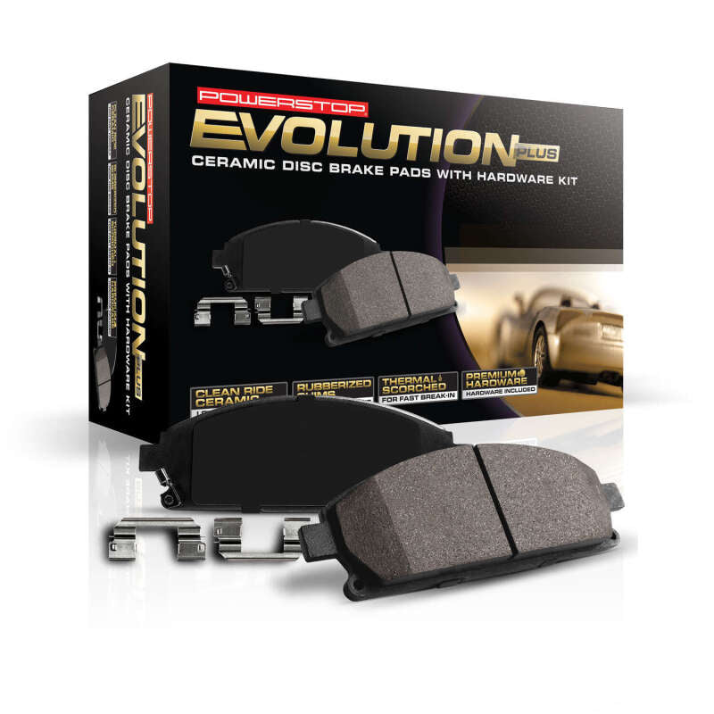 Power Stop 06-13 Chevrolet Corvette Rear Z17 Evolution Ceramic Brake Pads w/Hardware