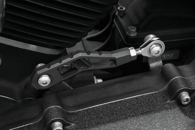 Kuryakyn Riot Shift Linkage for Harley-Davidson Dyna Models with Mid-Controls, Satin Black - Part Number 3571
