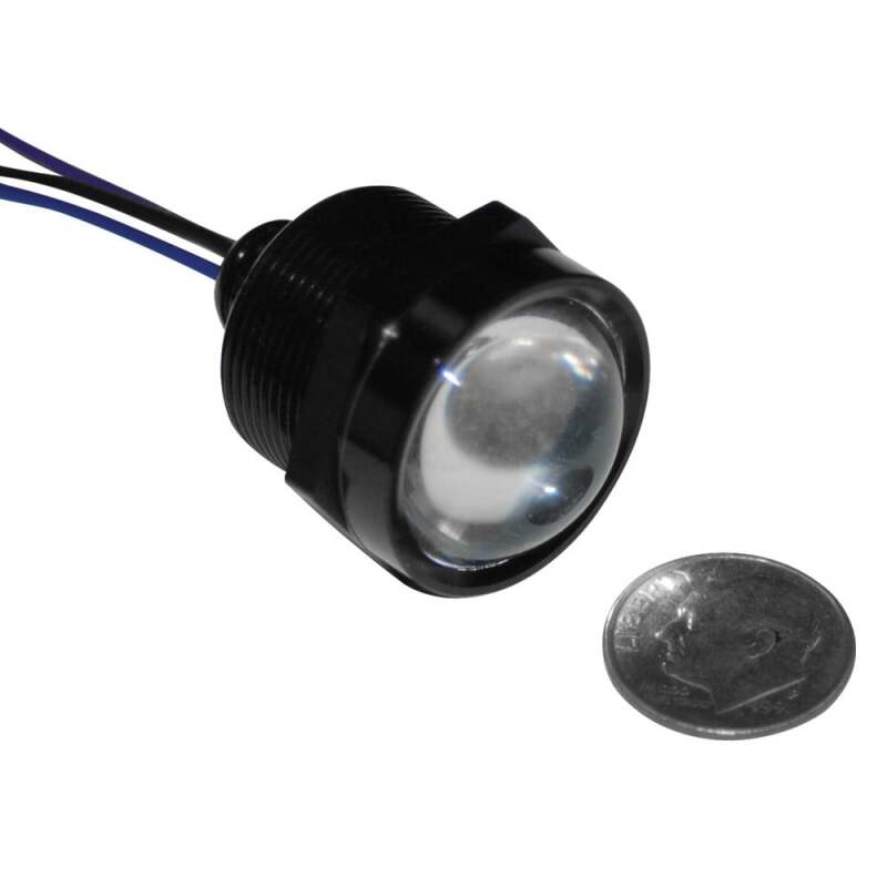 Letric Lighting Royal Flush LED 1-Inch Black/White/Amber Light