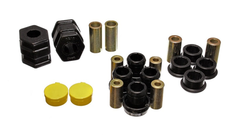 Energy Suspension 16.3115G - 1999-2000 Honda Civic Si Black Front Control Arm Bushing Set