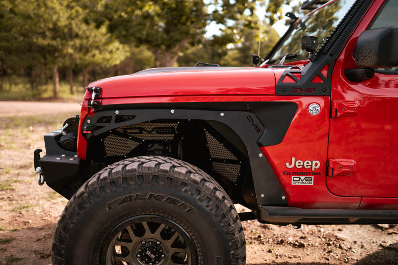 DV8 Offroad INFEND-03FB Front Inner Fenders for 2018+ Jeep Wrangler JL and Gladiator JT, Black