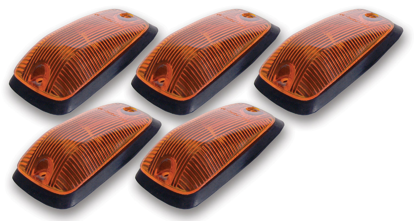 Pacer Performance - 20-220 - Truck Cab Light - 20-220 Amber Hi-5 Cab Roof Light Kit, 88-02 GM Style - P/N: 20-220