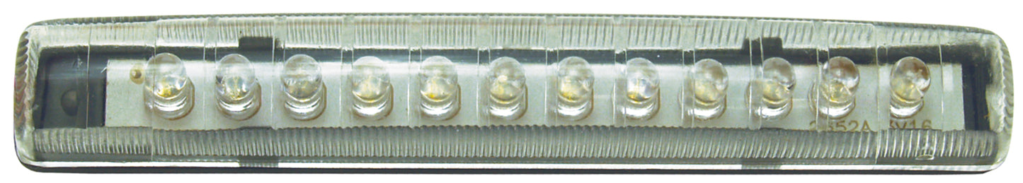 Pacer Performance - 20-725 - Auxiliary Light - 20-725 12 Diode Single Row LED Light, Clear/White - P/N: 20-725