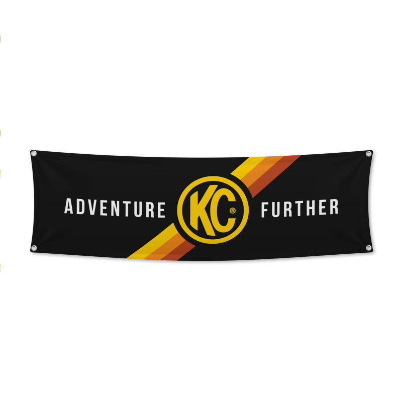 KC HiLiTES KCL9902 17-Inch x 60-Inch Black and Yellow Vinyl Banner