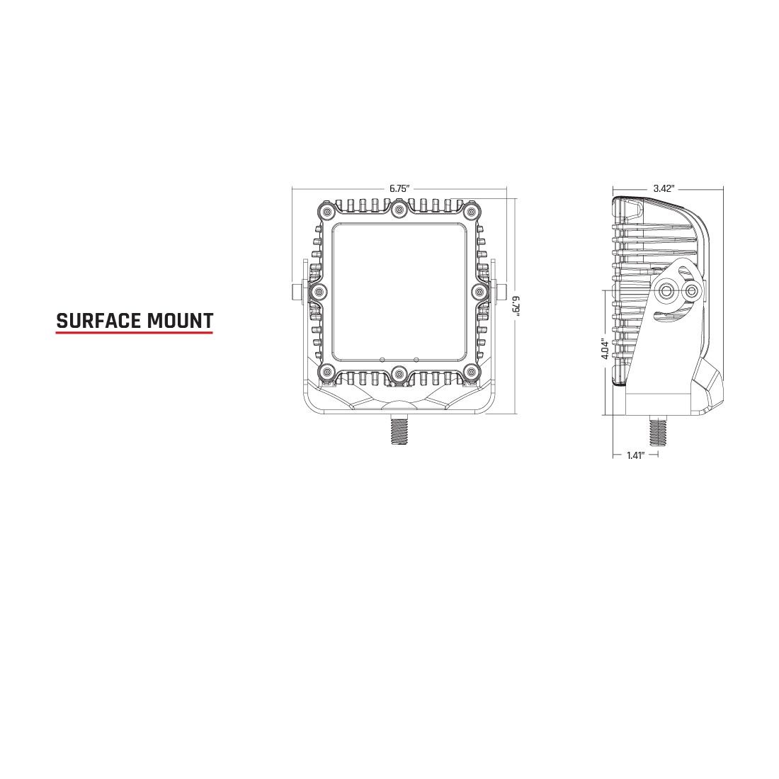 Rigid Industries - 244113 - Auxiliary Light - Flood Black Housing Q-Series Pro