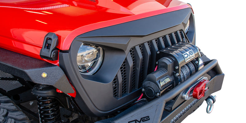 DV8 Offroad GRJL-01 Angry Replacement Grille for 2018-2025 Jeep Wrangler JL and Gladiator JT