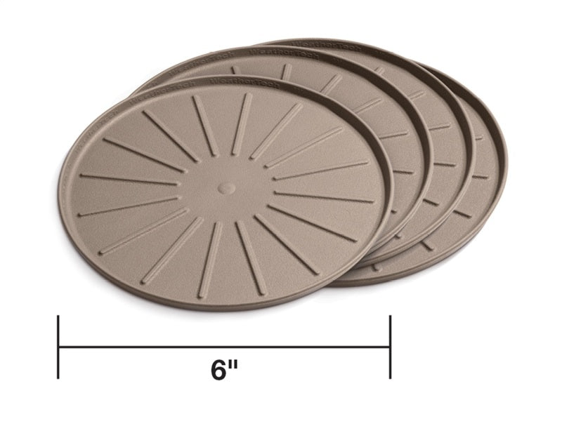 WeatherTech Round Coaster Set - Tan - Set of 6