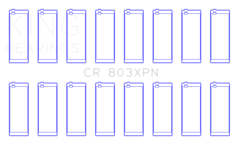 King Engine Bearings CR803XPN Performance Rod Bearing Set, Standard Size, Ford 265/283/302/327 V8