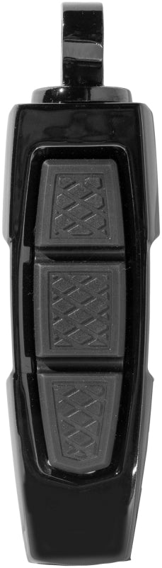 Kuryakyn Enygma Footpegs with Adapter, Gloss Black – Part 10030-2