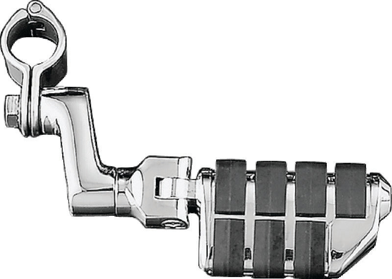 Kuryakyn Dually ISO Offset Highway Pegs with 1-1/4-Inch Clamp, Chrome Pair - Part KUR7993