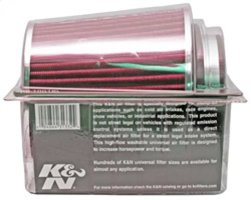 K&N Engineering RG-1001RD Universal Chrome Round Tapered Air Filter