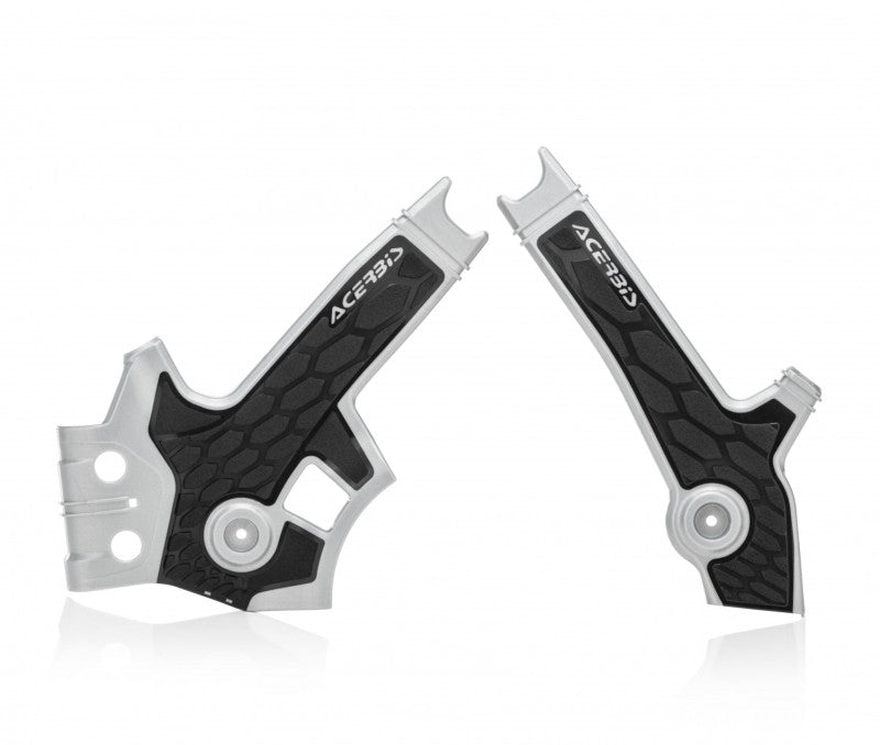 Acerbis X-Grip Frame Guards for 1996+ Suzuki DR650, Gray/Black – Part AC-B2801931019