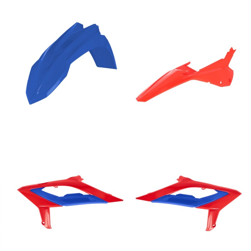 Acerbis Plastic Kit for 2023+ Beta RR 125-300 2T and RR 350-480 4T, Red/Blue