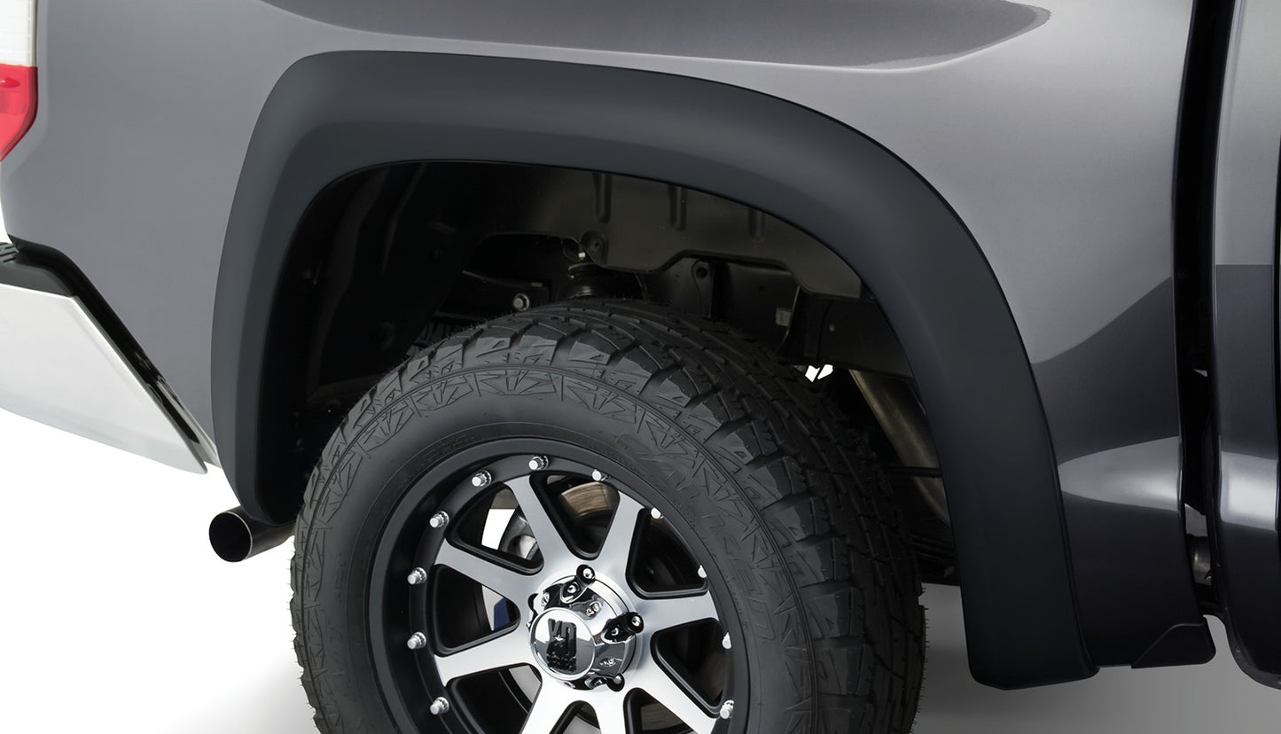 Bushwacker - 31911-11 - Fender Flare - 31911-11 Black Extend-A-Fender Style Smooth Finish 4-Piece Fender Flare Set for 1995-2004 Toyota Tacoma, 4WD only - P/N: 31911-11