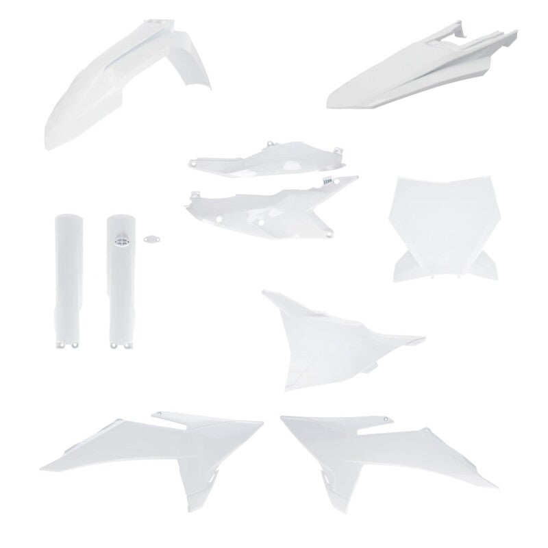 Acerbis Full Plastic Kit for 2025 KTM 125-450 SX, SX-F, XC and XC-F, White