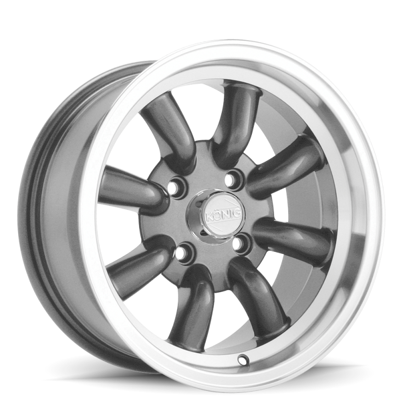 Konig Rewind 15x7 Cast Alloy Wheel, 4x100 Bolt Pattern, +48 Offset, Graphite Gray