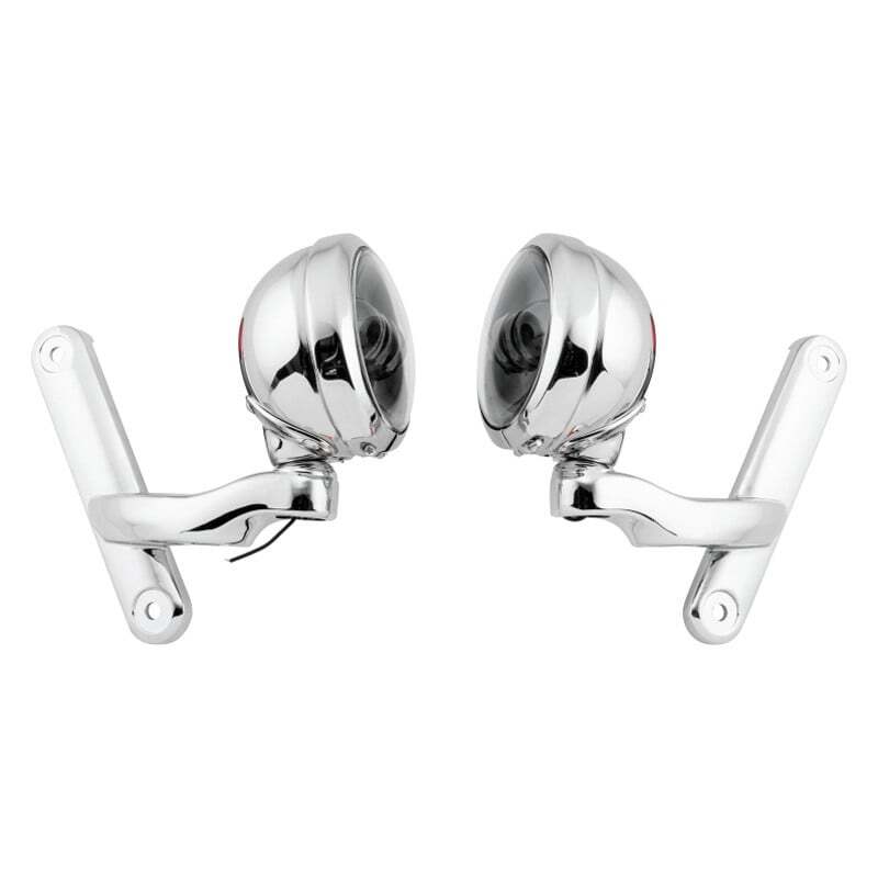 Letric Lighting 4.5-Inch Chrome/Black Passing Lamps, Part Number LLC-PLB-CB