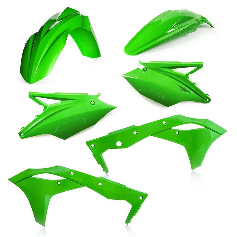 Acerbis Plastic Kit for 2017 Kawasaki KX250F, Green – Part Number ACB2630620006