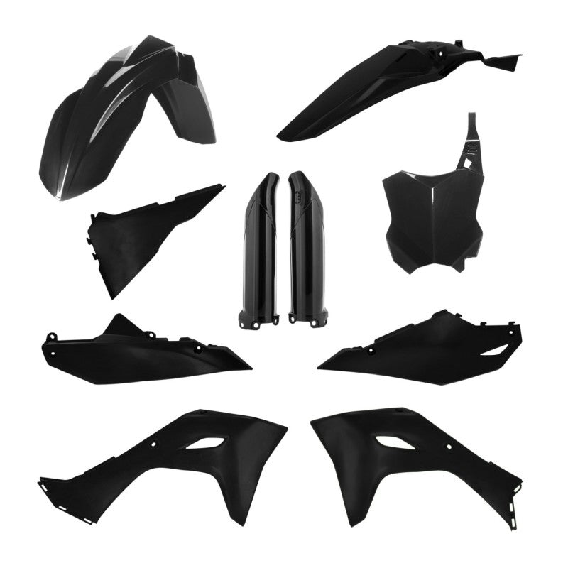 Acerbis Full Plastic Kit for 2024-2025 Kawasaki KX250 and KX450 Models, Black – Part Number ACB2983570001