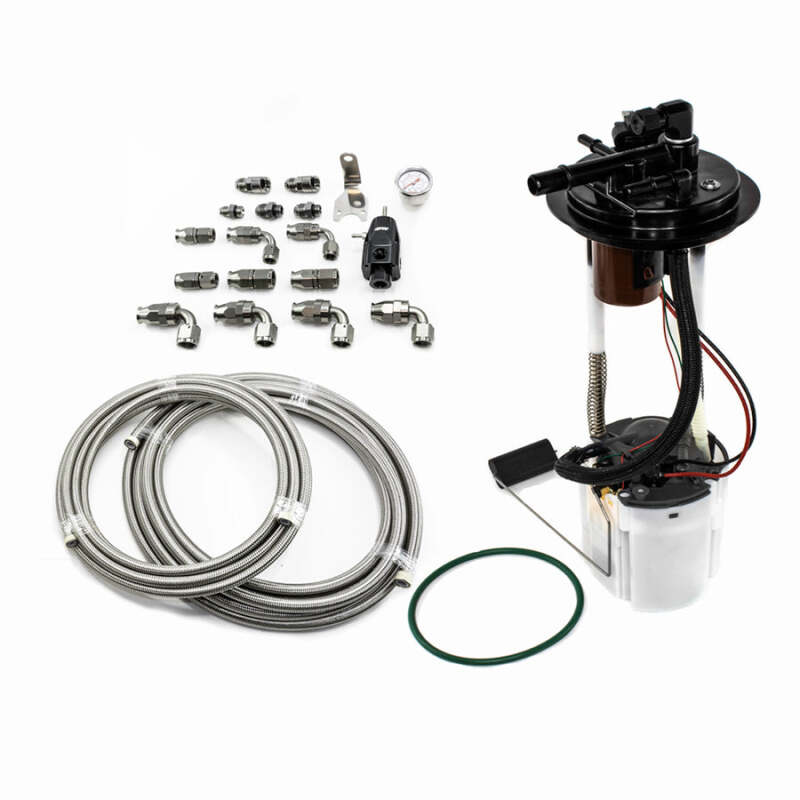 DeatschWerks DW400 Pump Module and Return Kit with Stainless PTFE Lines for 2005-2009 Chevy Silverado and GMC Sierra V8