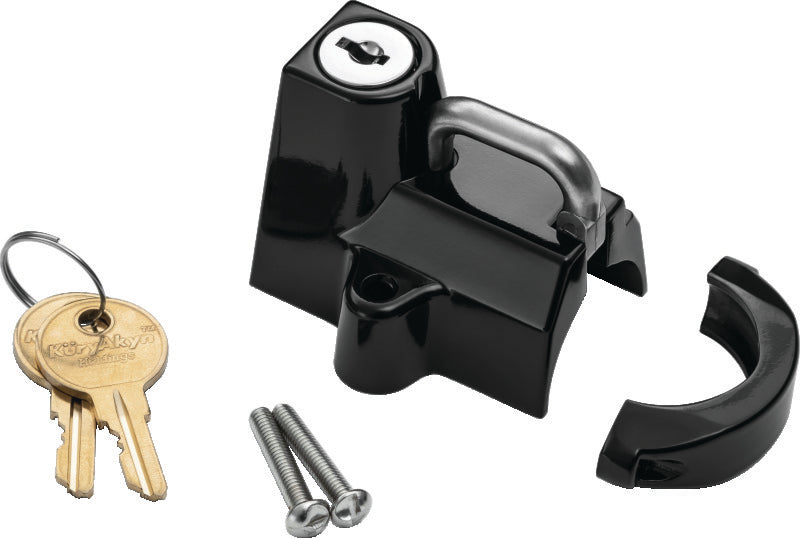 Kuryakyn 4618 Universal Black Helmet Lock for 7/8- to 1-1/4-Inch Bars