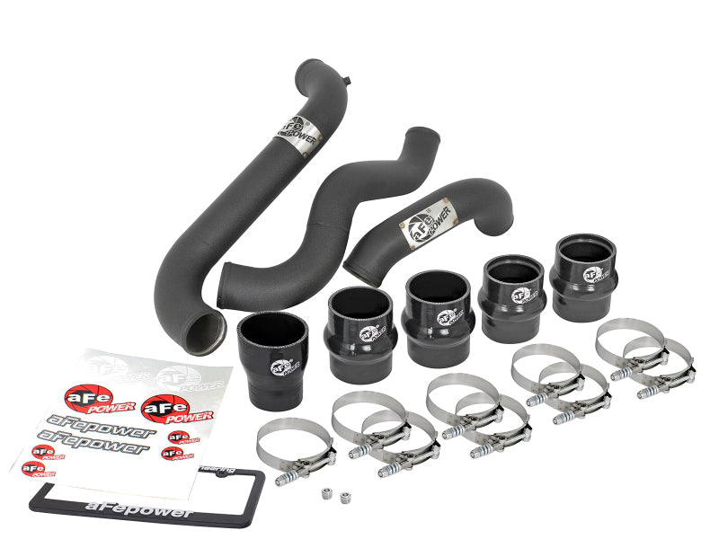 aFe BladeRunner 3-Inch Aluminum Hot and Cold Intercooler Charge Pipe Kit, Black, Part Number 46-20114-B, for 2011–2016 GM 6.6L Duramax Diesel Trucks