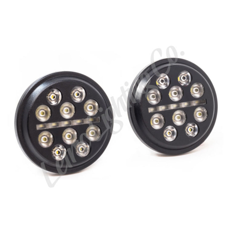 Letric Lighting 4.5-Inch Black Buck-Shot Light for Indian Motorcycles