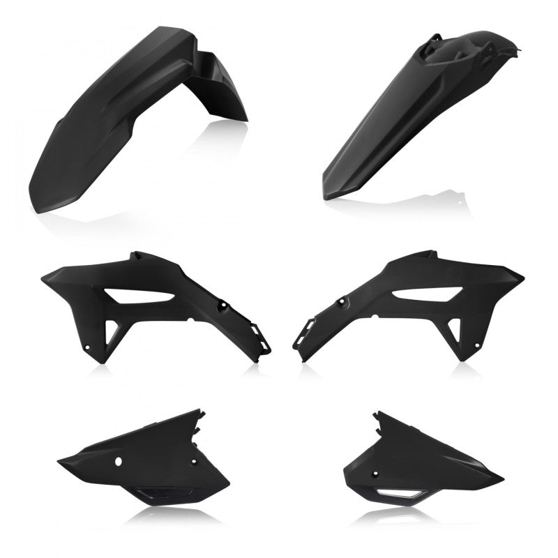 Acerbis Black Plastic Kit for 2022–2024 Honda CRF250R and 2021–2024 CRF450R – Part Number ACB2858910001