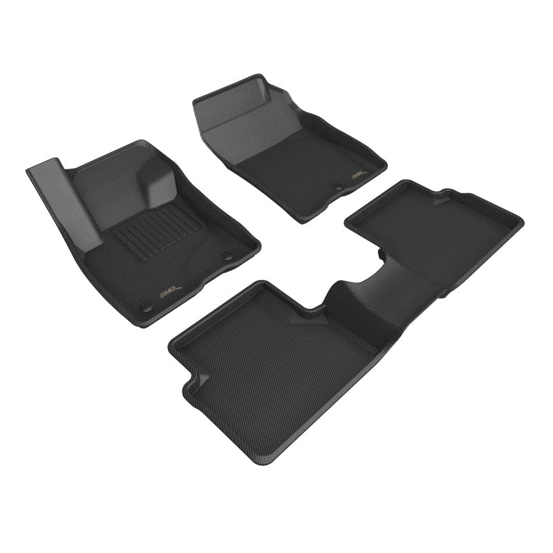 3D MAXpider KAGU Series Custom-Fit Floor Mats for 2022-2025 Ford Maverick, Black, 3-Piece Set - Part aceL1FR14501509