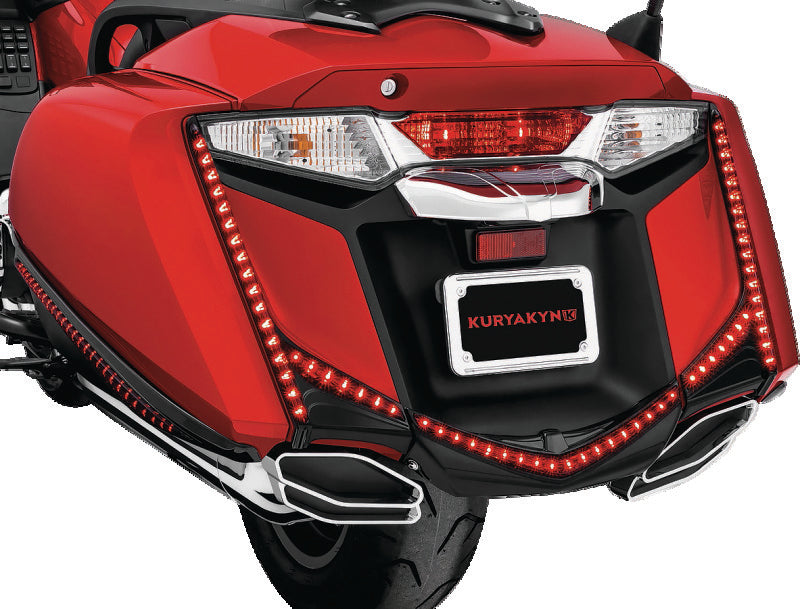 Kuryakyn L.E.D. Vertical Rear Light Strips for 2012–2017 Honda Gold Wing GL1800, Gloss Black with Smoke Lens — Part 3247