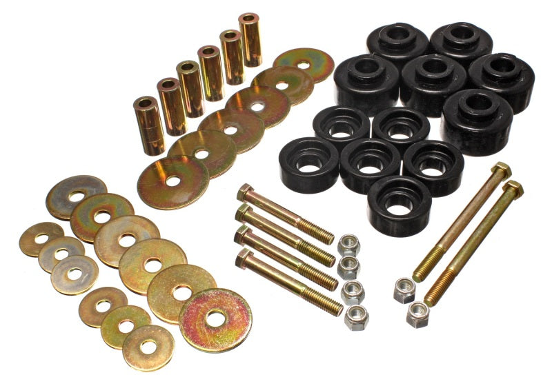 Energy Suspension eng4.4113G - 97-03 Ford F-100/F-150 2WD/F-250 2WD & Light-Duty Black Body Cab Mount Set