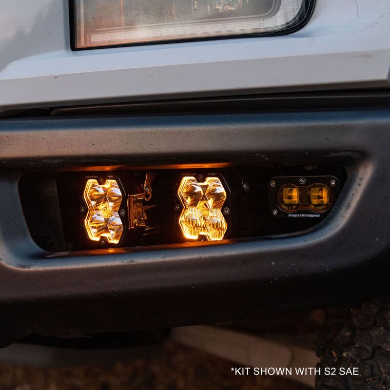 Baja Designs 17-20 Ford Raptor Squadron Sport 2.0/S2 Fog Pocket Kit – Multi Pattern Clear