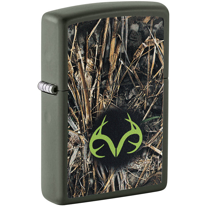 Zippo Windproof Lighter Realtree Color Image Green Matte