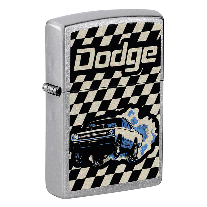 Zippo Dodge Color Image Windproof Lighter, Street Chrome