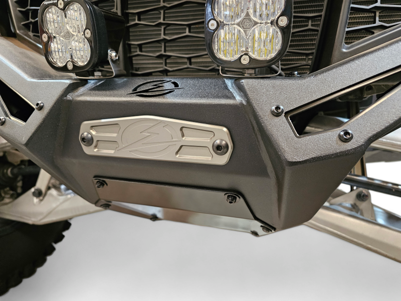 Elektric Off Road Fair Lead Cover Plate for UTV Bumpers - Anodized Gunmetal Finish, Part WFL110005