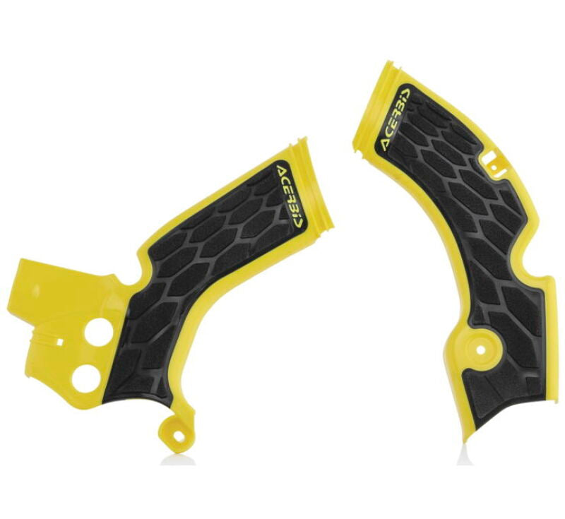 Acerbis X-Grip Frame Guards for 2015–2018 Suzuki RM-Z250, Yellow/Black