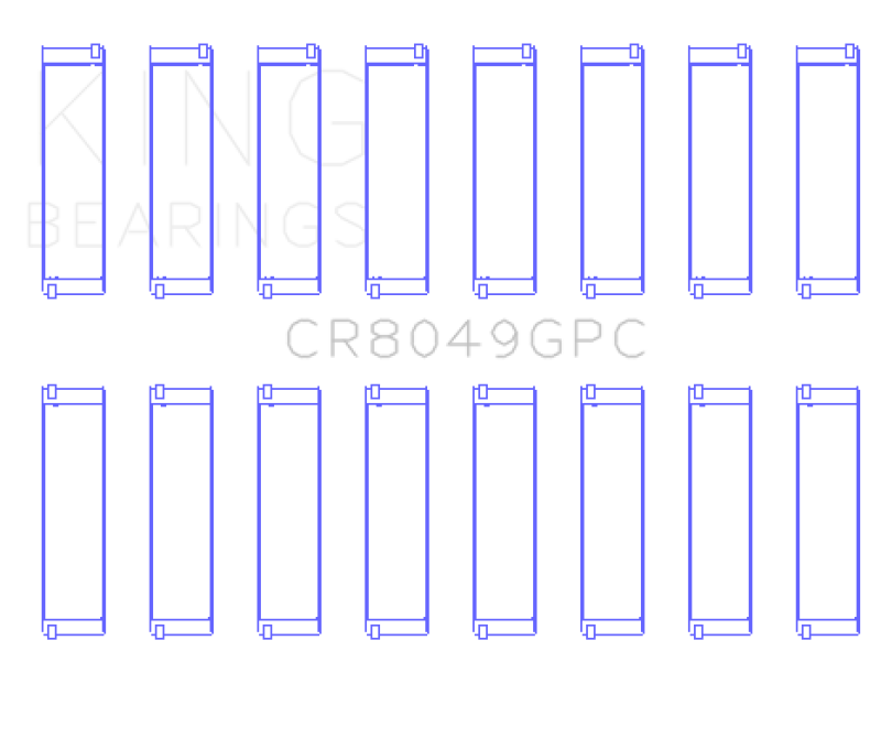 King Engine Bearings BMW N62, N63, S63, N62N STDX Connecting Rod Bearing Set - CR8049GPCSTDX