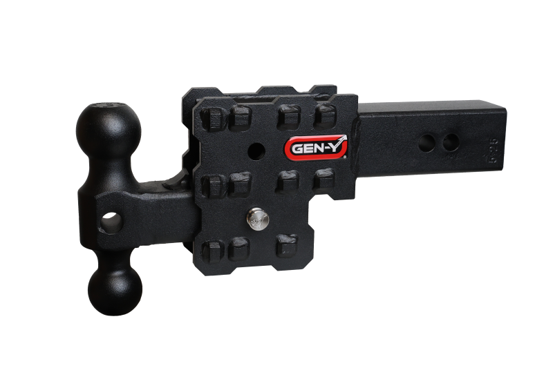 Gen-Y Phantom-X 2-Inch Solid Shank Hitch with 2.5-Inch Drop, 10K Towing Capacity and Dual-Ball - Model GH-2612X