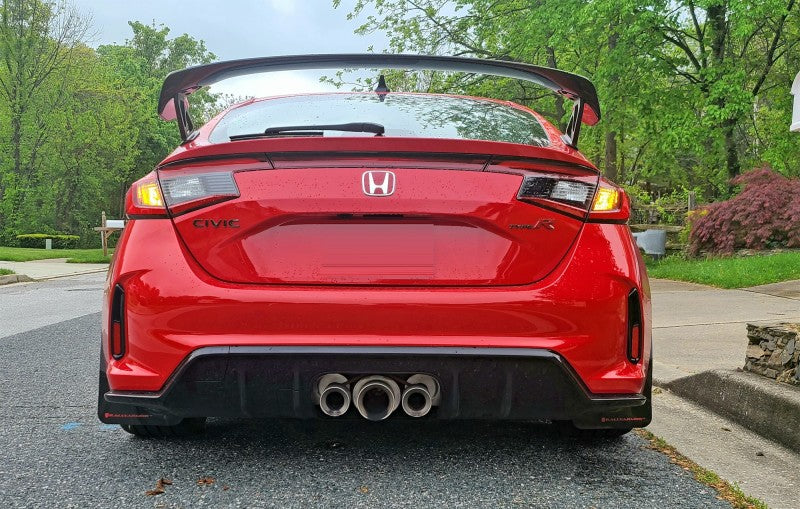 Rally Armor - ralMF97-UR-BLK-RD - 2023-2026 Honda Civic Type R Black Mud Flaps with Red Logo