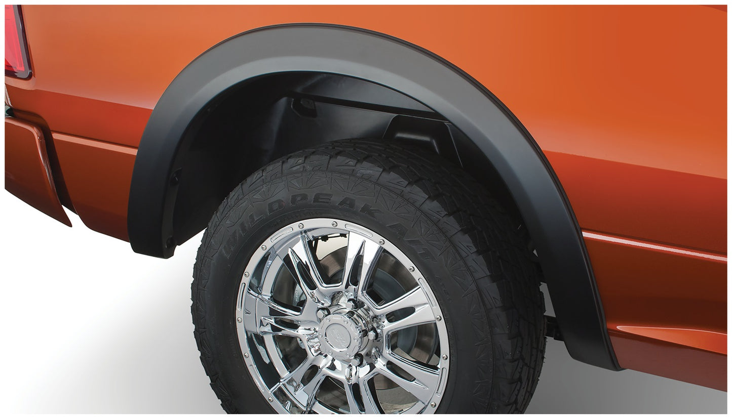 Bushwacker - 50040-02 - Fender Flare - 50040-02 Black OE-Style Smooth Finish Rear Fender Flares for 09-18 Dodge Ram 1500; 10-23 Ram 2500, 3500 (Excludes R/T/Rebel); 19-23 Ram 1500 Classic - P/N: 50040-02