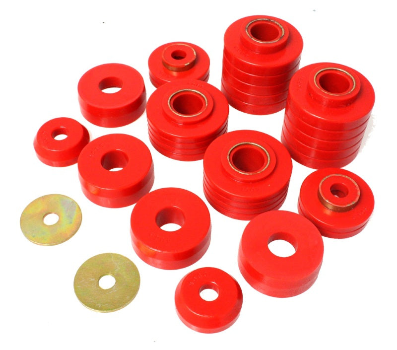 Energy Suspension - eng4.4107R - Red Body Mount Set