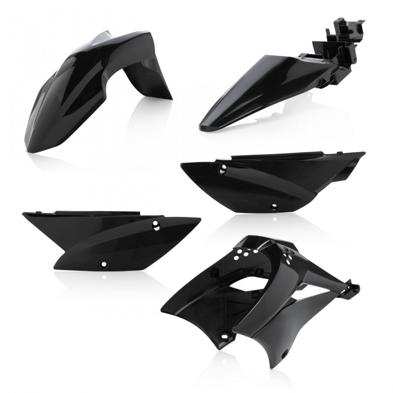 Acerbis Black Plastic Kit for 2010–2014 Kawasaki KLX110 and KLX110L, Part Number ACB2780500001