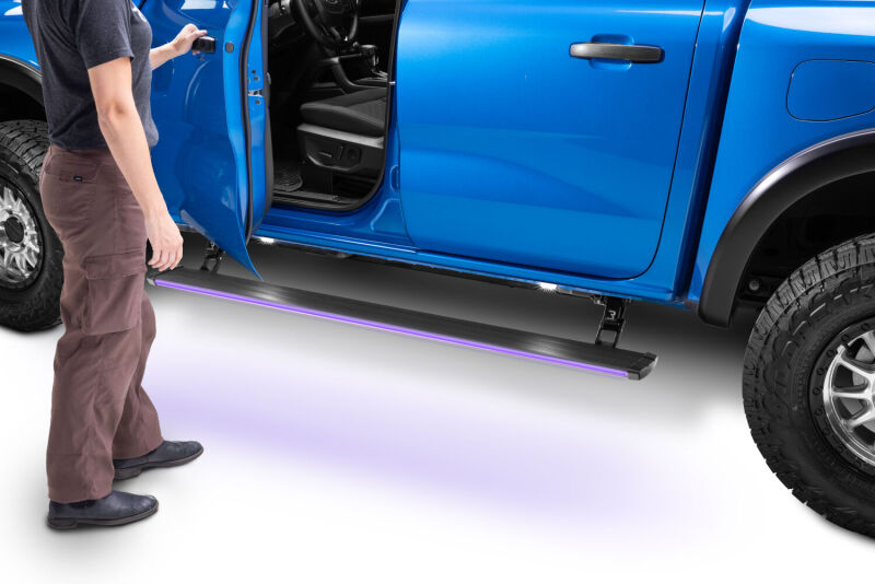 AMP Research PowerStep Vision LED Electric Running Boards for 2024-2026 Ford Ranger SuperCrew, Part Number AMP96363-01A
