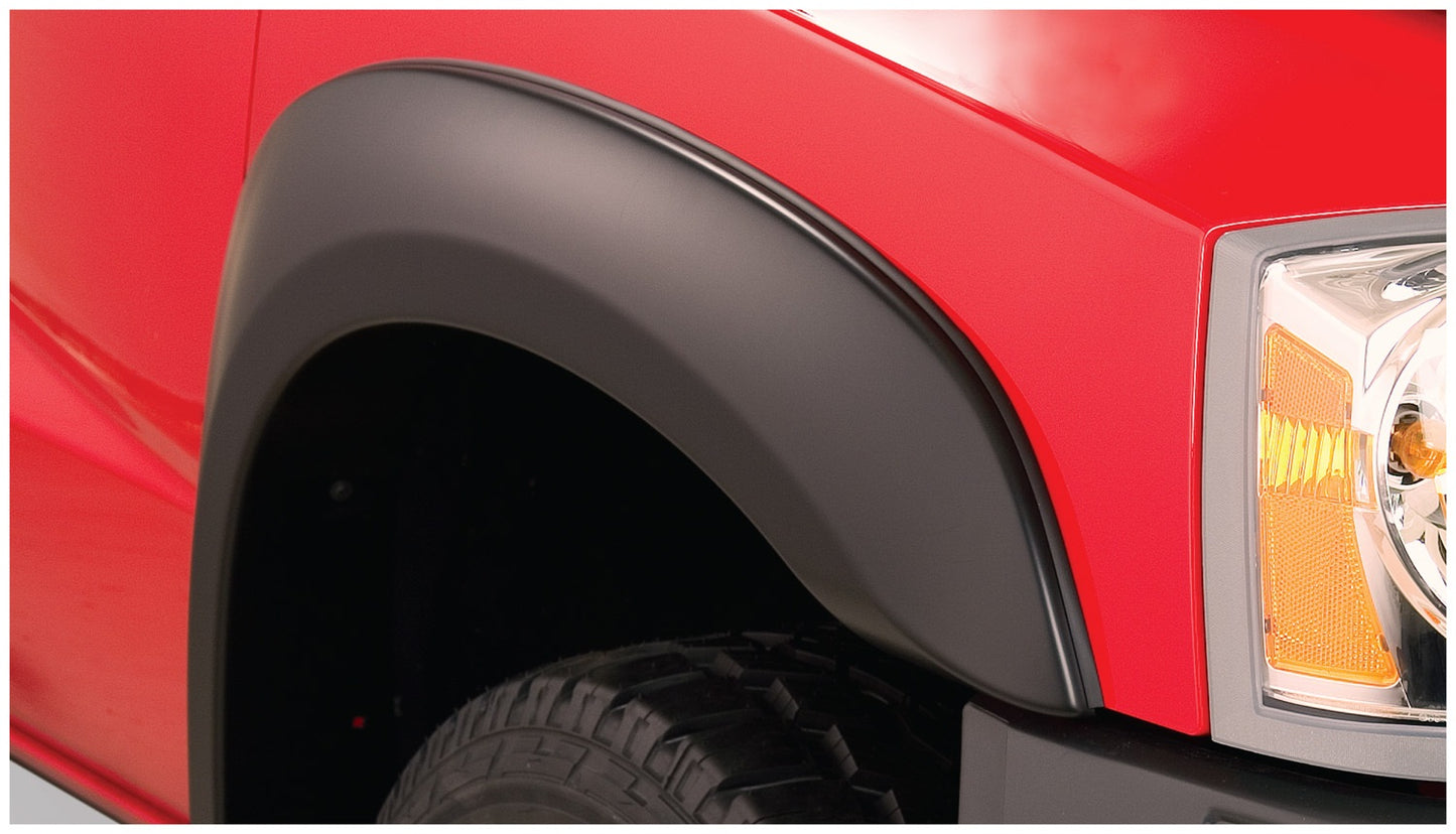 Bushwacker - 51908-02 - Fender Flare - 51908-02 Black Extend-A-Fender Style Smooth Finish 4-Piece Fender Flare Set for 2005-2010 Dodge Dakota - P/N: 51908-02
