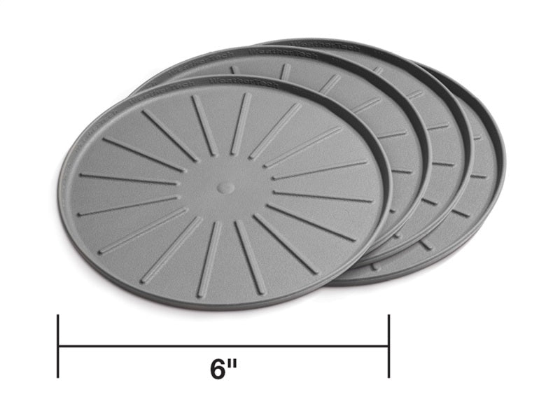 WeatherTech Round Coaster Set - Grey - Set of 6