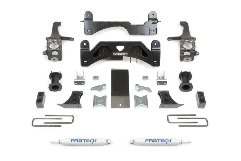 Fabtech 16-19 Toyota Tundra 2WD/4WD 6in Basic System w/Coilover Spacers & Rear Perf. Shocks