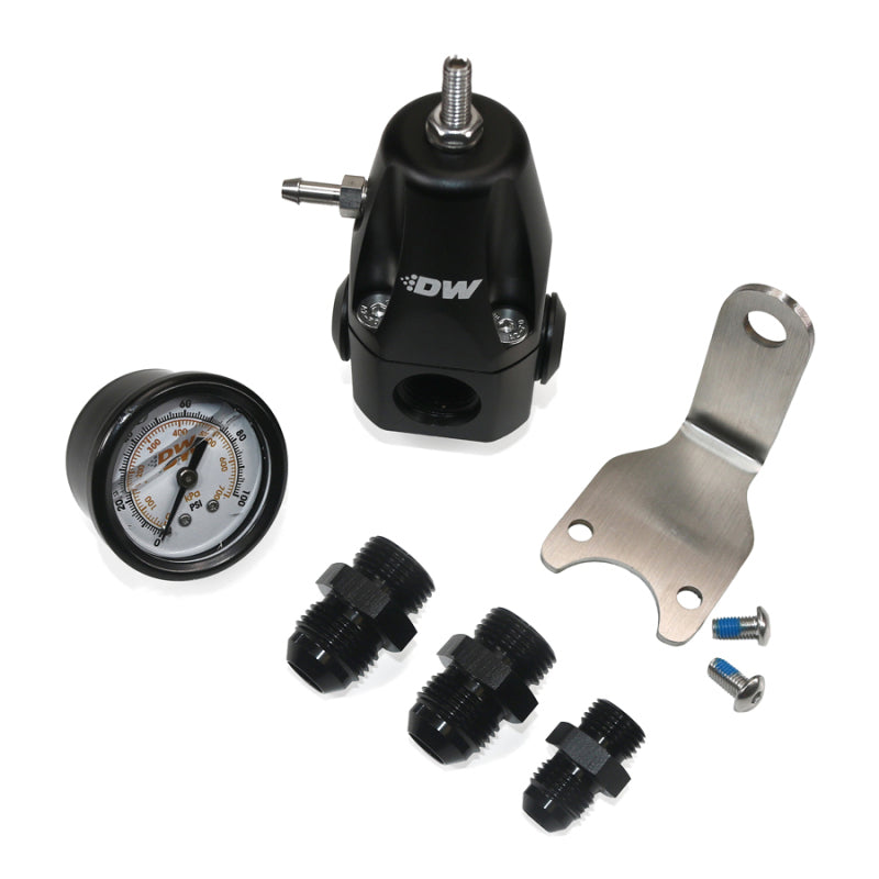 DeatschWerks DWR1000 Adjustable Fuel Pressure Regulator with Gauge and AN Fittings