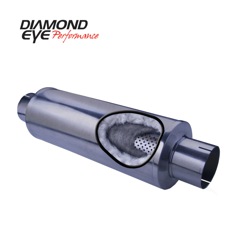 Diamond Eye Performance DEP460031 4-Inch 409 Stainless Steel Performance Muffler