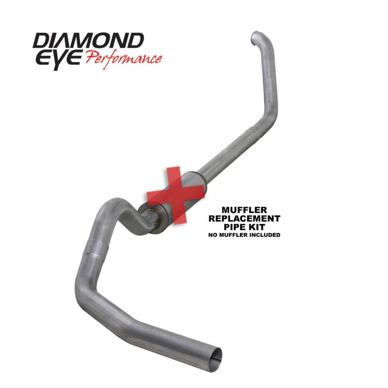 Diamond Eye Performance K4319A-RP 4-Inch Turbo-Back Muffler Replacement Pipe for 2000-2003 Ford F-250 and F-350 7.3L Diesel