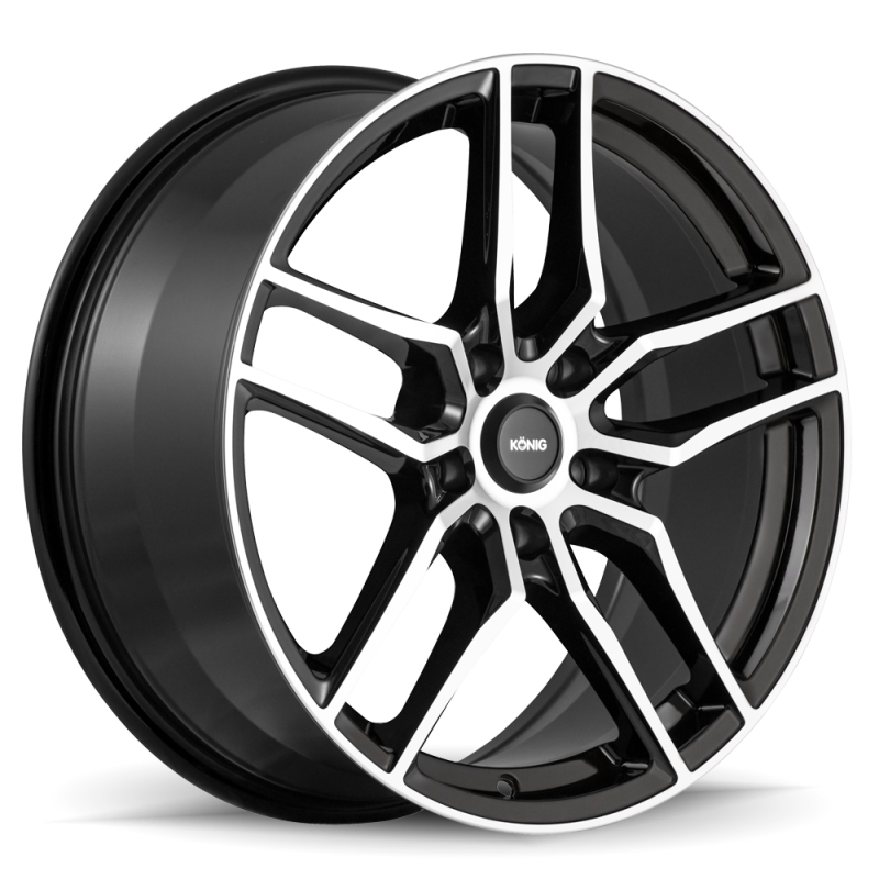 Konig Intention 16x7.5 5x108 ET45 Gloss Black/Machined Face Wheel